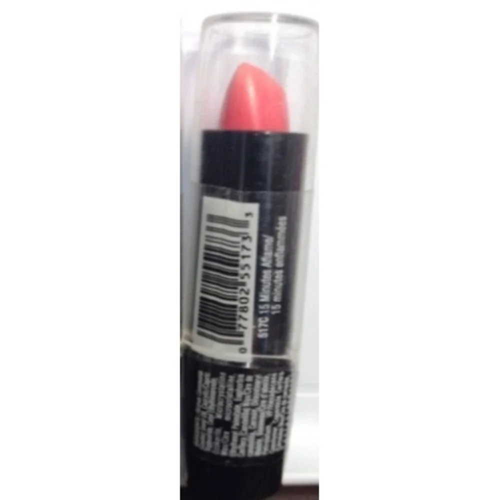 New Wet N Wild Silk Finish Lipstick 517C 15 Minutes Aflame Full Size Pink Makeup